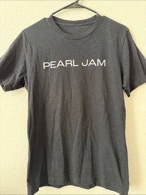 Pearl Jam Dark Matter Tour Black T-Shirt with White Pearl Jam Logo